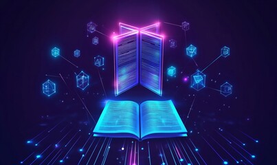 AI-Powered Document Analysis Using Machine Learning Algorithms to Extract Data from Unstructured Documents, Digital Interface Depicting Advanced Data Processing, Futuristic Technology, Generative AI