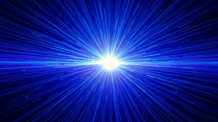 Dynamic Blue Light Burst - Energy Explosion