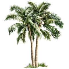 Palm tree, cutout, detailed cutout of palm tree, palm tree, graphic cutout, palm tree cutout design, realistic cutout of palm tree, on a transparent backgrounds