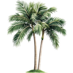 Palm tree, cutout, detailed cutout of palm tree, palm tree, graphic cutout, palm tree cutout design, realistic cutout of palm tree, on a transparent backgrounds