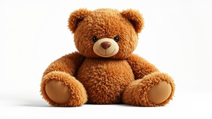 Obraz premium Fluffy Brown Teddy Bear, Curly, Big, Photorealistic