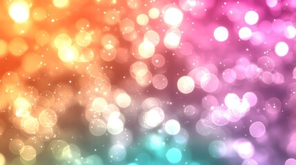 Obraz premium Abstract Bokeh Background Rainbow Lights Festive Sparkle