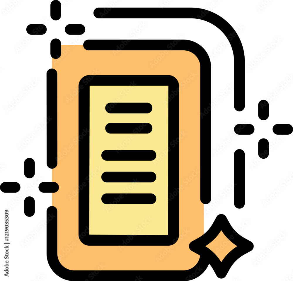 Poster clean and sparkling smartphone screen displaying a simple menu interface, ideal for mobile app or us