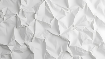 Obraz premium White creased crumpled paper background, 3D rendering illustration. Generated by AI