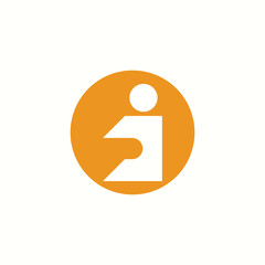 letter j logo design. initial letter j inside a cirlce in yellow. good for corporate identity