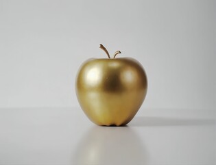 Golden and shiny apple - Maçã prateada e  brilhante 