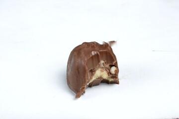 close up of chocolate covered milk candy