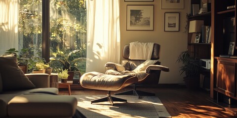 Modern Living Room with Furniture and Window