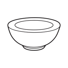 Bowl with soup silhouette vector illustration icon type design