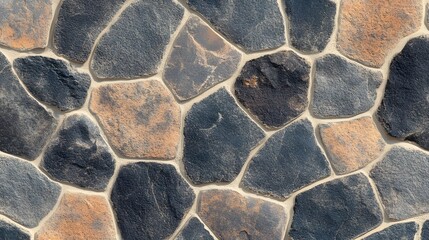 Irregular Stone Wall Texture Seamless Pattern