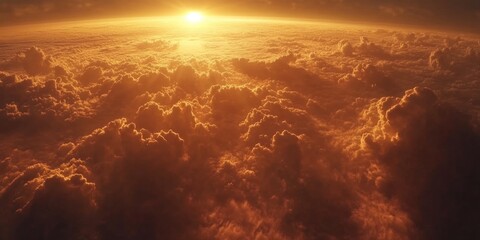 Fototapeta premium Cloudy Sky with Sun Shining Through