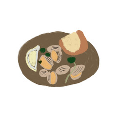 Hand Drawn Traditional Food And Signature Food