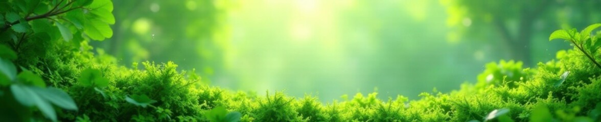 Obraz premium Greenery suspended in mid-air amidst empty space, organic, nature