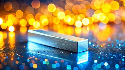 Miniature Silver Gradient Bar, Tilt-Shift Photography, Abstract Background