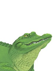 crocodile watercolor art