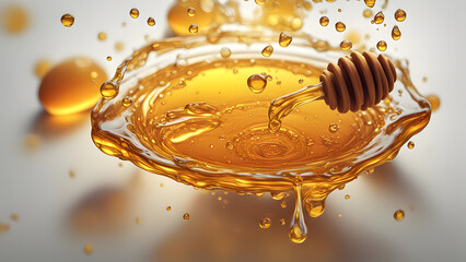 honey dripping from a glass