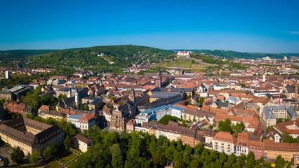 Obraz premium Würzburg, Bayern, Luftbild