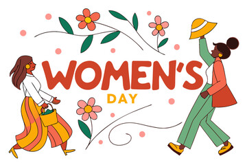 Obraz premium happy Women's Day card with child