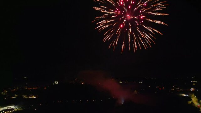 
109 / 5.000
Epiphany Night. Traditional Epiphany Fireworks in Friuli and Fireworks Show. Cassacco