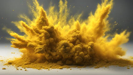 yellow powder explosion