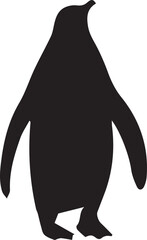 penguin single vector silhouette 