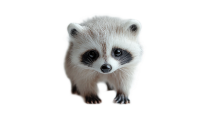 Adorable Raccoon Figurine with Soft Fur and Expressive Eyes, Ideal for Nature Lovers and Animal Enthusiasts in Photography and Art Projects