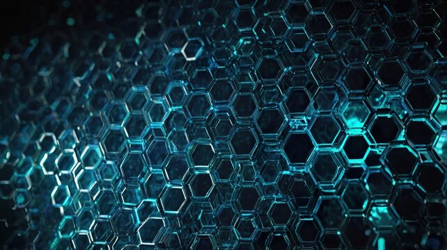 Futuristic Hexagonal Grid Pattern