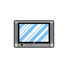 television screen front view vector illustration