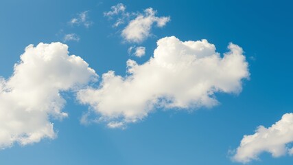 Stunning Cloudscape Blue Sky AI Photo, Fluffy Clouds, Bright Colors, High Quality