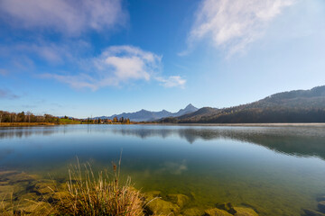 Fall scenery in the German Alps around Füssen