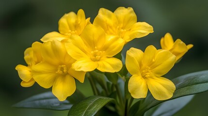 Fototapeta premium Vibrant Yellow Flowers Closeup Macro Shot