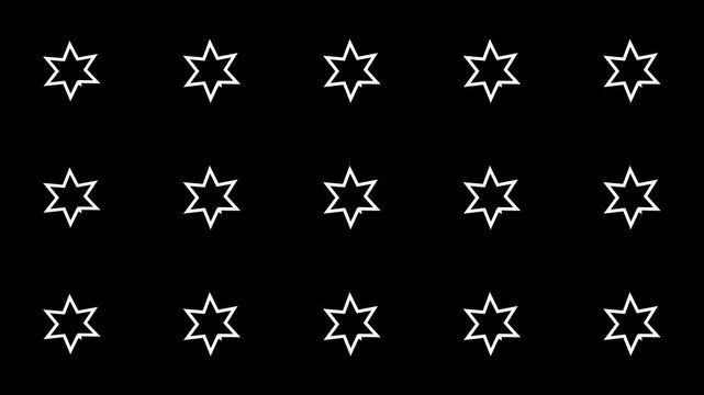 Star Efects , White Star Fireworks on  Black Background .
