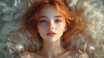 portrait of a young, beautiful woman