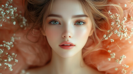 portrait of a young, beautiful woman