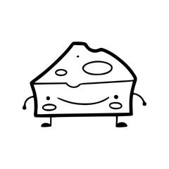 a line art drawing of a jelly cat cartoon character for coloring page