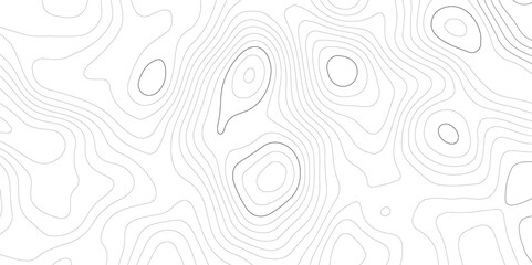 Fototapeta premium Abstract modern white and black topographic contour map wavy line, digital print terrain lines texture vector white background. 