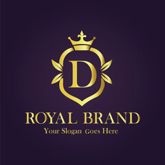 Luxury Gold Monogram Logo - Letter D