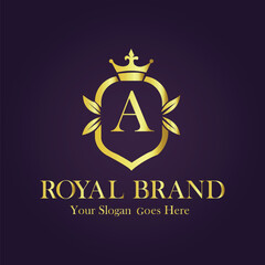 Luxury Gold Monogram Logo Design A