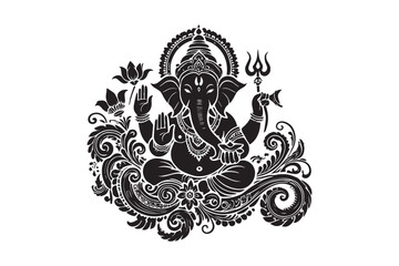 lord ganesh silhouette 