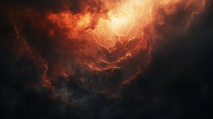 Fototapeta premium Intense Flames Illuminating Dark Sky Creating Dramatic Contrast and Evocative Atmosphere of Fire