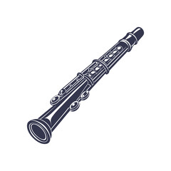 Naklejka premium Clarinet Musical Instrument silhouette design template illustration