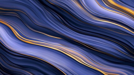 Abstract flowing wave in shades of blue and gold, creating a dynamic visual effect for backgrounds