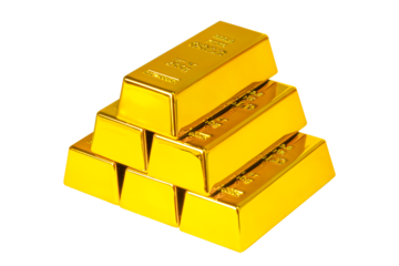gold bars isolated transparent png