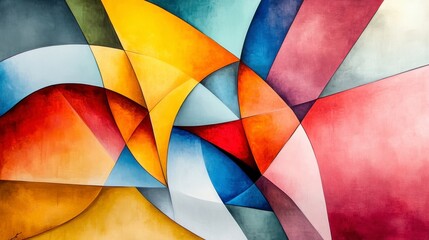 Fototapeta premium Colorful Abstract Design with Curved Shapes and Smooth Gradients
