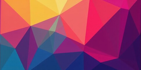 Obraz premium Abstract geometric triangle pattern, vibrant colors, contemporary, futuristic