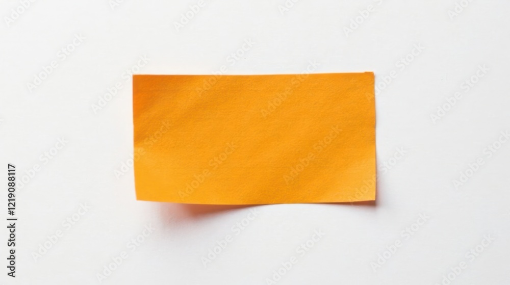 Aufkleber a vibrant orange rectangular paper note on a plain white background, ideal for messaging and note-ta