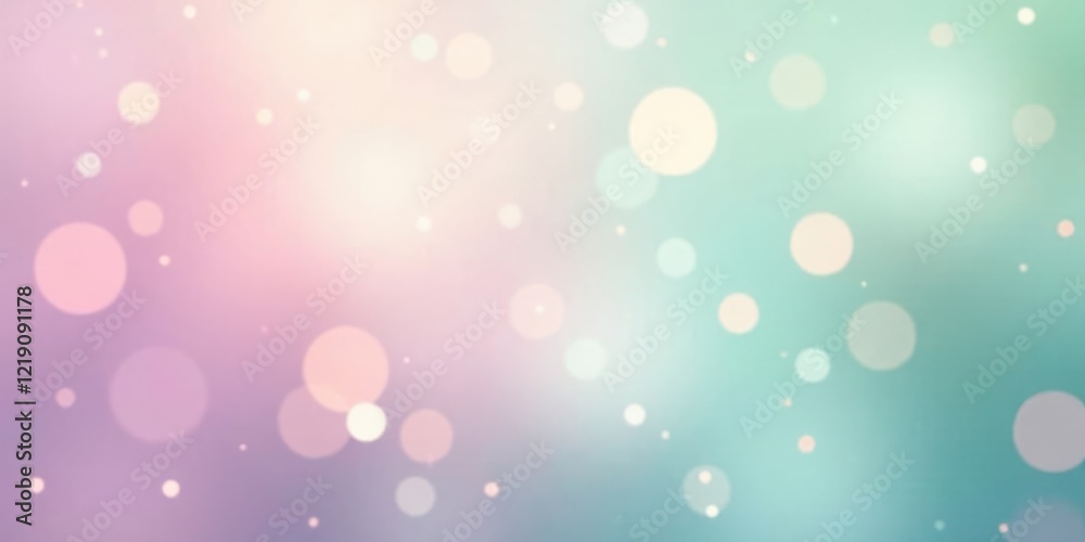 Aufkleber Dreamy Pastel Bokeh Background with Soft Light Effects and Gentle Color Transitions for Design Projects