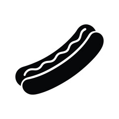 silhouette of hot dog vector image illustration and artwork on white background
