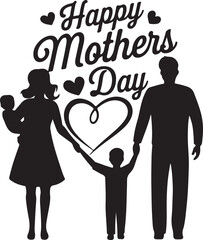 Happy Mothers Day Floral Vector Illustration Background