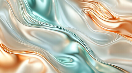 Fototapeta premium Liquid Harmony Abstract Metallic Flow